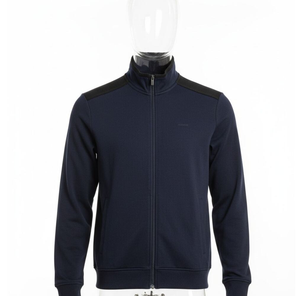 Calvin Klein Navy Blue & Black Long Sleeve Zip Up Jacket Men's Medium